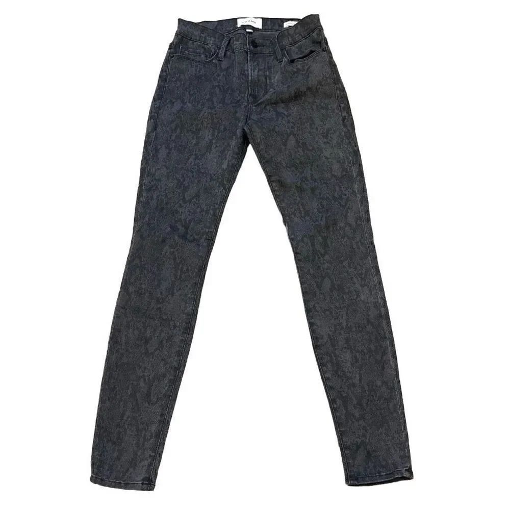 FRAME le skinny de Jeanne snake print jeans size 27